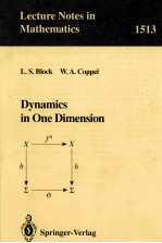 Lecture Notes in Mathematics 1513:Dynamics in One Dimension