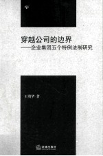 穿越公司的边界 企业集团五个特例法制研究