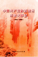 中国共产党黔西南州历史大事记 2001-2006