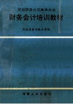 劳动服务公司集体企业财务会计培训教材