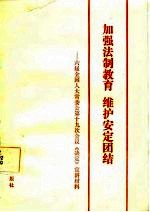 加强法制教育维护安定团结 六届全国人大常委会第十九次会议《决定》宣讲材料