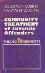 COMMUNITY TREATMENT OF JUVENILE OFFENDERS THE DSO EXPERIMENTS