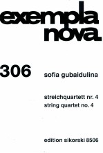 exempla nova 306 string quartet No.4 score edition sikorski 8506