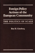 FOREIGN POLICY ACTIONS OF THE EUROPEAN COMMUNITY THE POLITICS OF SCALE