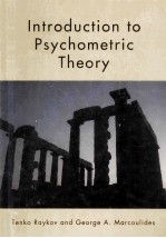 INTRODUCTION TO PSYCHOMETRIC THEORY