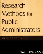 RESEARCH METHODS FOR PUBLIC ADMINISTRATORS SECOND EDITION