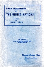 BASIC DOCUMENTS OF THE UNITED NATIONS SECOND EDITION