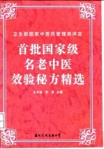 首批国家级名老中医效验秘方精选