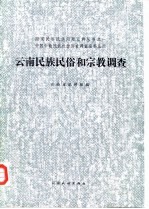 云南民族民俗和宗教调查