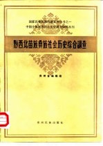 中国少数民族社会历史调查资料丛刊 黔西北苗族彝族社会历史综合调查