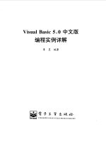 Visual Basic 5.0中文版编程实例详解