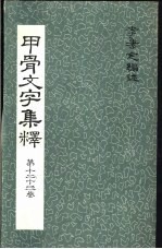 甲骨文文字集释 第十二十三卷