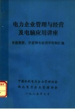 电力企业管理与经营及电脑应用讲座