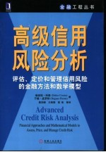 高级信用风险分析 评估、定价和管理信用风险的金融方法和数学模型