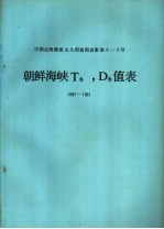 朝鲜海峡T6，D6值表 1987-1991