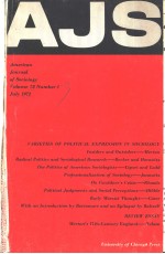 AMERICANJOURNALOFSOCIOLOGY VOL.78 NO1-6 1972 (共两本)