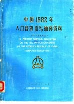 中国1982年人口普查10％抽样资料  电子计算机汇总