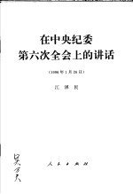 在中央纪委第六次全会上的讲话 1996年1月26日