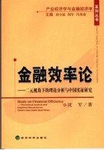 金融效率论 二元视角下的理论分析与中国实证研究