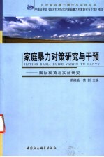 家庭暴力对策研究与干预 国际视角与实证研究