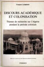 DISCOURS ACADEMIQUE ET COLONISATION