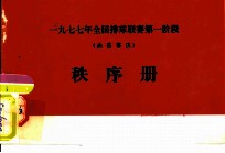 1977年全国排球联赛第一阶段秩序册 南昌赛区