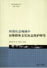 和谐社会视域中弱势群体文化权益保护研究