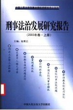 刑事法治发展研究报告 2003年卷 上