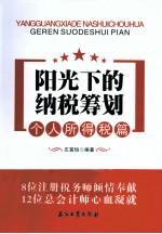 阳光下的纳税筹划 个人所得税篇