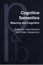 COGNITIVE SEMANTICS MEANING AND COGNITION