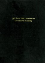 15th ANNUAL IEEE CONFERENCE ON COMPUTATIONAL COMPLEXITY