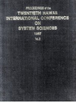 PROCEEDINGS OF THE TWENTIETH HAWALL INTERNATIONAL CONFERENCE ON SYSTEM SCIENCES 1987 VOLUME III