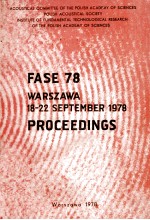 Proceedings Of The Second Congress Of The Federation Of Acoustical Societes Of Europe FASE-78 Warsza