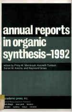 ANNUAL REPORTS IN ORGANIC SYNTHESIS-1992