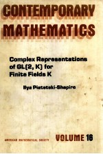 CONTEMPORARY MATHEMATICS VOLUME 16 COMPLEX REPRESENTATIONS OF GL[2