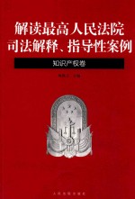 解读最高人民法院司法解释 指导性案例 知识产权卷