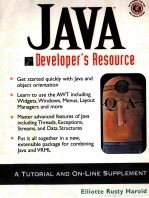 JAVA DEVELOPER'S RESOURCE A TUTORIAL AND ON-LINE SUPPLEMENT