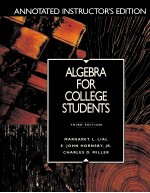 ALGEBRA FOR COLLEGE STUDENTS THIRD EDITION ANNOTATED INSTRUCTOR'S EDITION