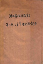 湖北省政府教育厅第1期儿童智力测验报告