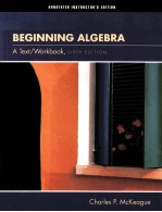 BEGINNING ALGEBRA A TEXT/WORKBOOK SIXTH EDITION