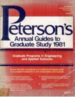 PETERSON'S ANNUAL GUIDES TO GRADUATE STUDY 1981 EDITION BOOK 5 ENGINEERING AND APPLIED SCIENCES