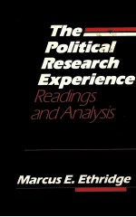 THE POLITICAL RESEARCH EXPERIENCE:READINGS AND ANALYSIS