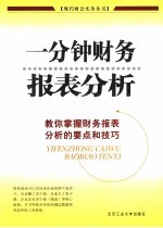 一分钟财务报表分析  教你掌握财务报表分析的要点和技巧