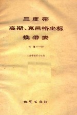 三度带高斯、克吕格坐标换带表 纬度0°-55°