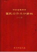 河南省焦作市国民经济统计资料 1993