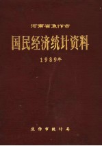 河南省焦作市国民经济统计资料 1989