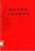 濮阳市郊区药品检验所史 1981-1986