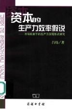 资本的生产力效率假说 市场机制下的生产力实现形式研究