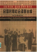 民国时期社会调查丛编  社会组织卷