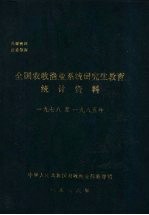 全国农牧渔业系统研究生教育统计资料 1978-1985年